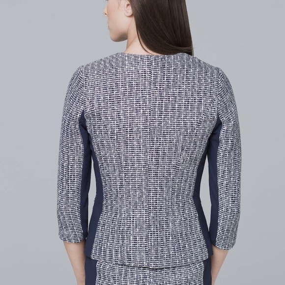 NWT Whbm Embellished Pearl Tweed Jacket & Pencil Skirt, 00 - Picture 3 of 9